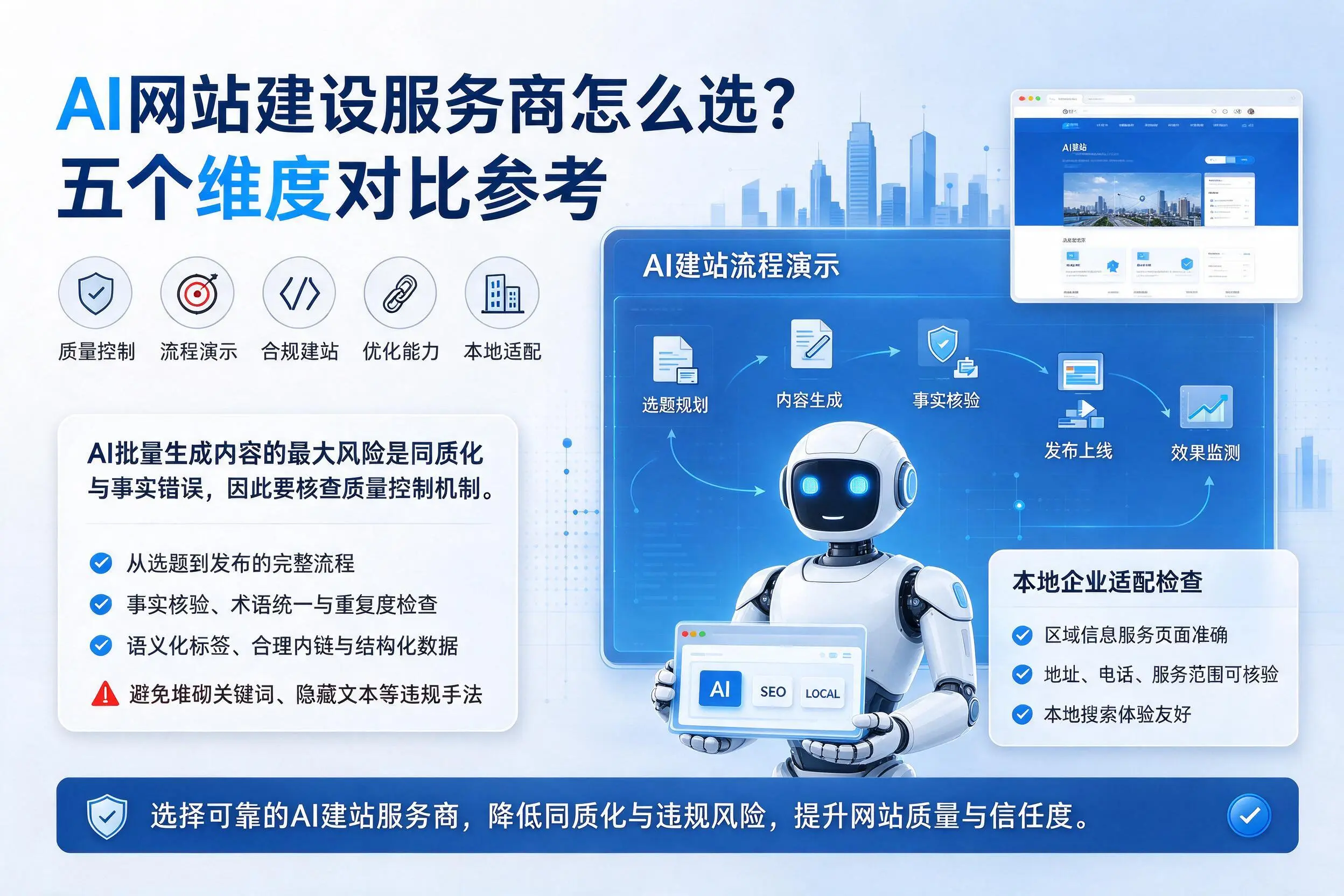 西双版纳AI网站建设服务商怎么选?五个维度对比参考